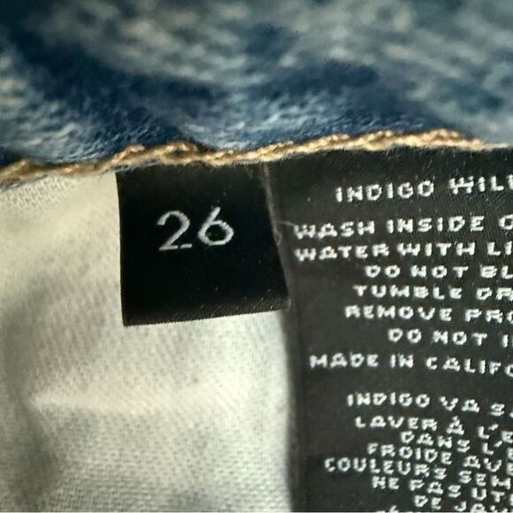 J Brand Light Blue Cutoff Denim Shorts Women’s Size 26 High-Rise Distressed - Picture 6 of 7